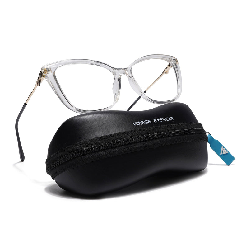Voyage Glam Transparent Cateye Eyeglasses for Women - MG5615-C2