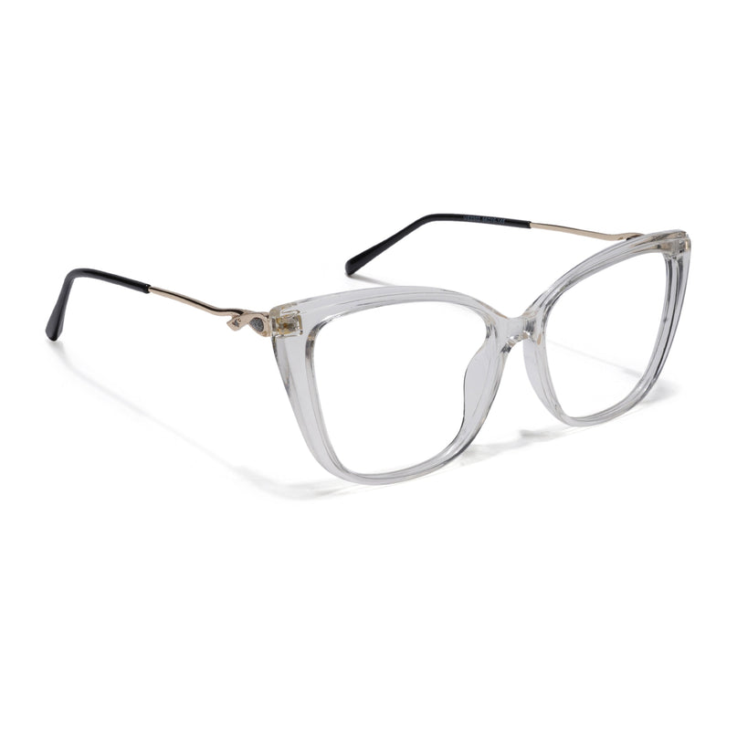 Voyage Glam Transparent Cateye Eyeglasses for Women - MG5615-C2