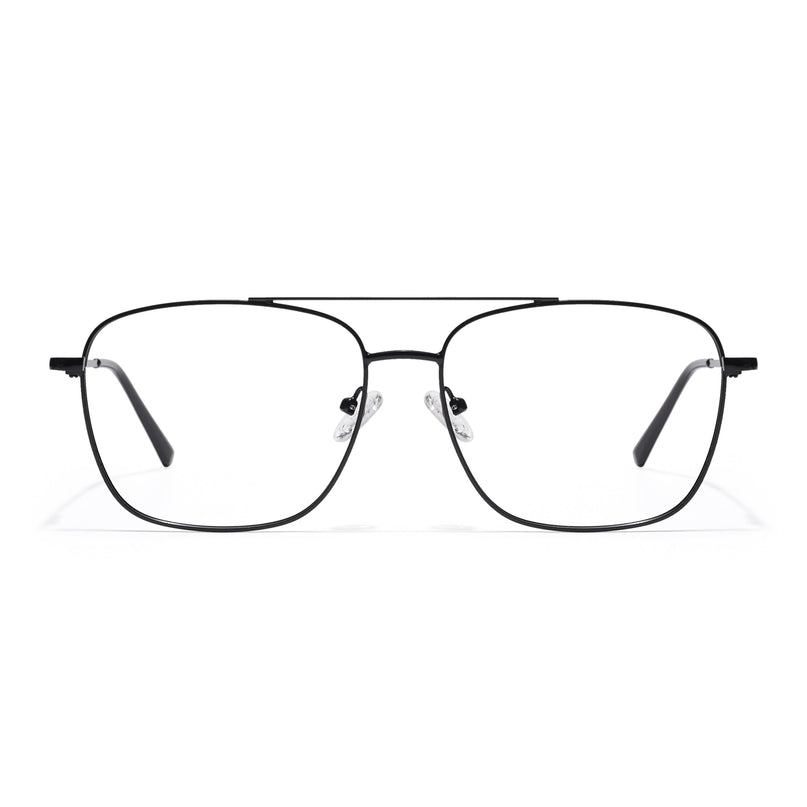 Goeye Thin Black Wayfarer Eyeglasses for Men & Women - GE1800-C1