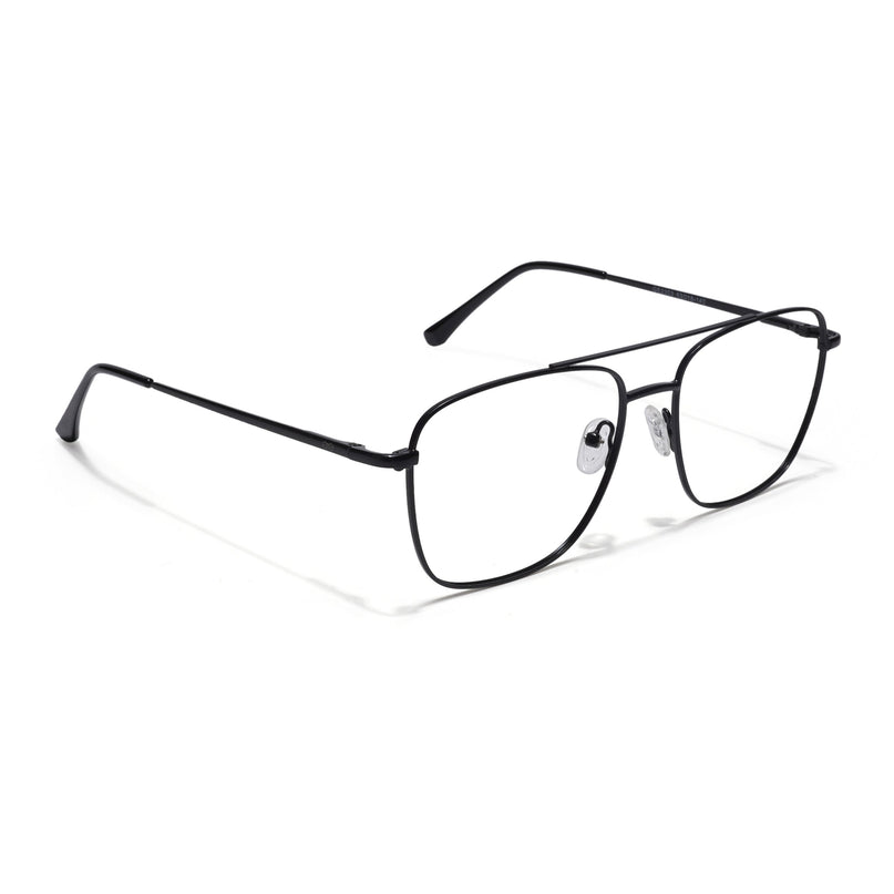 Goeye Thin Black Wayfarer Eyeglasses for Men & Women - GE1800-C1