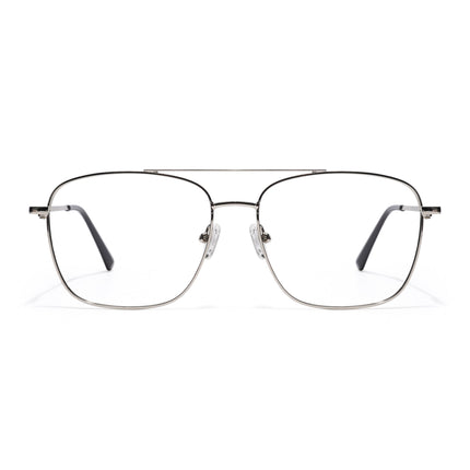 Goeye Thin Silver Wayfarer Eyeglasses for Men & Women - GE1801-C2