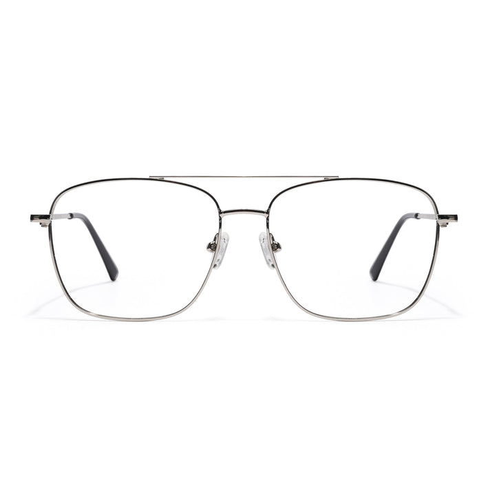 Goeye Thin Silver Wayfarer Eyeglasses for Men & Women - GE1801-C2