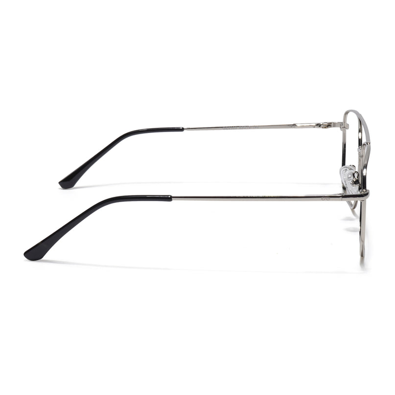 Goeye Thin Silver Wayfarer Eyeglasses for Men & Women - GE1801-C2