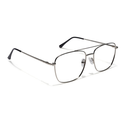 Goeye Thin Silver Wayfarer Eyeglasses for Men & Women - GE1801-C2