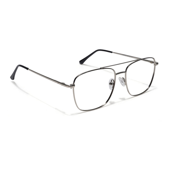 Goeye Thin Silver Wayfarer Eyeglasses for Men & Women - GE1801-C2