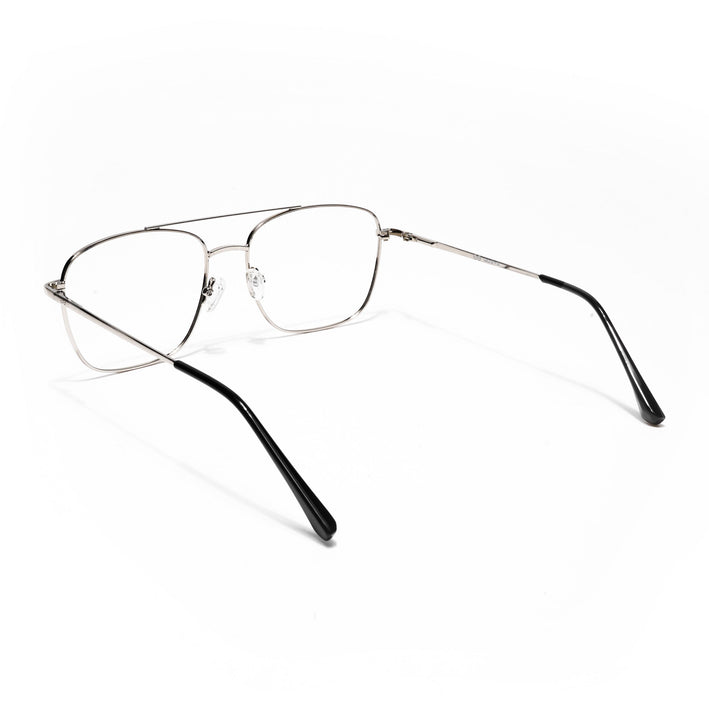 Goeye Thin Silver Wayfarer Eyeglasses for Men & Women - GE1801-C2