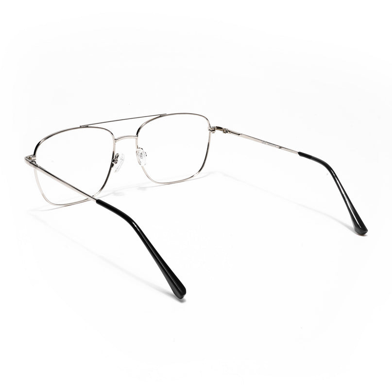 Goeye Thin Silver Wayfarer Eyeglasses for Men & Women - GE1801-C2
