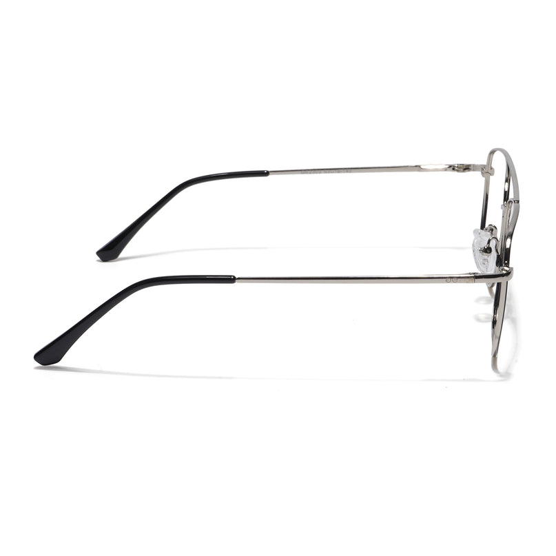 Goeye Thin Black & Silver Wayfarer Eyeglasses for Men & Women - GE1802-C3