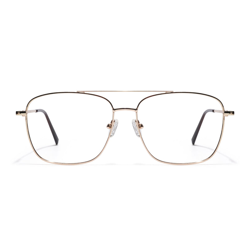 Goeye Thin Golden Wayfarer Eyeglasses for Men & Women - GE1803-C4