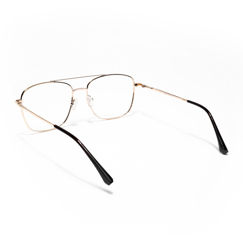 Goeye Thin Golden Wayfarer Eyeglasses for Men & Women - GE1803-C4