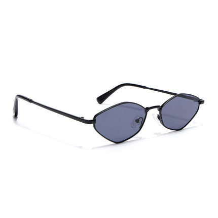 Oval Sunglasses for Men & Women (Grey Lens | Black Frame - MG7132)