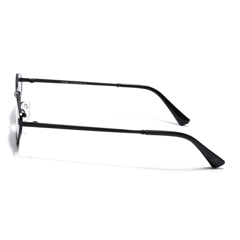 Oval Sunglasses for Men & Women (Grey Lens | Black Frame - MG7132)