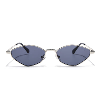Oval Sunglasses for Men & Women (Grey Lens | Silver Frame - MG7133)