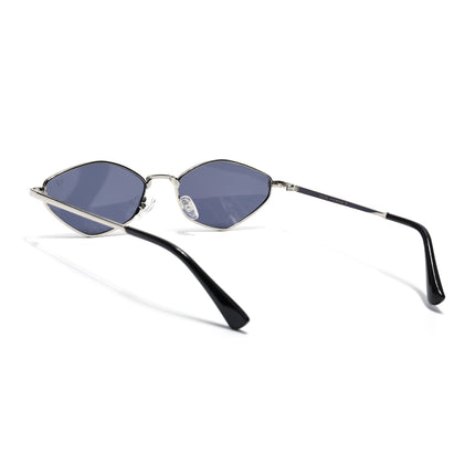 Oval Sunglasses for Men & Women (Grey Lens | Silver Frame - MG7133)