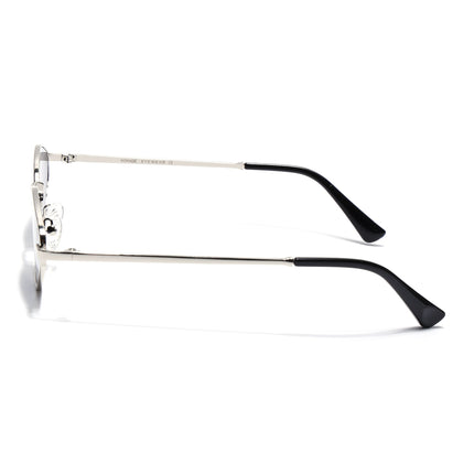 Oval Sunglasses for Men & Women (Grey Lens | Silver Frame - MG7133)