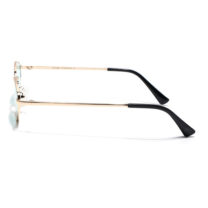 Oval Sunglasses for Men & Women (Olive Lens | Golden Frame - MG7137)