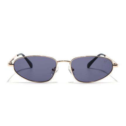 Oval Sunglasses for Men & Women (Grey Lens | Golden Frame - MG7146)