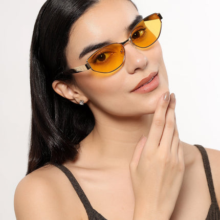 DIVA - Golden Cateye Sunglasses for Women (2319CL2176)