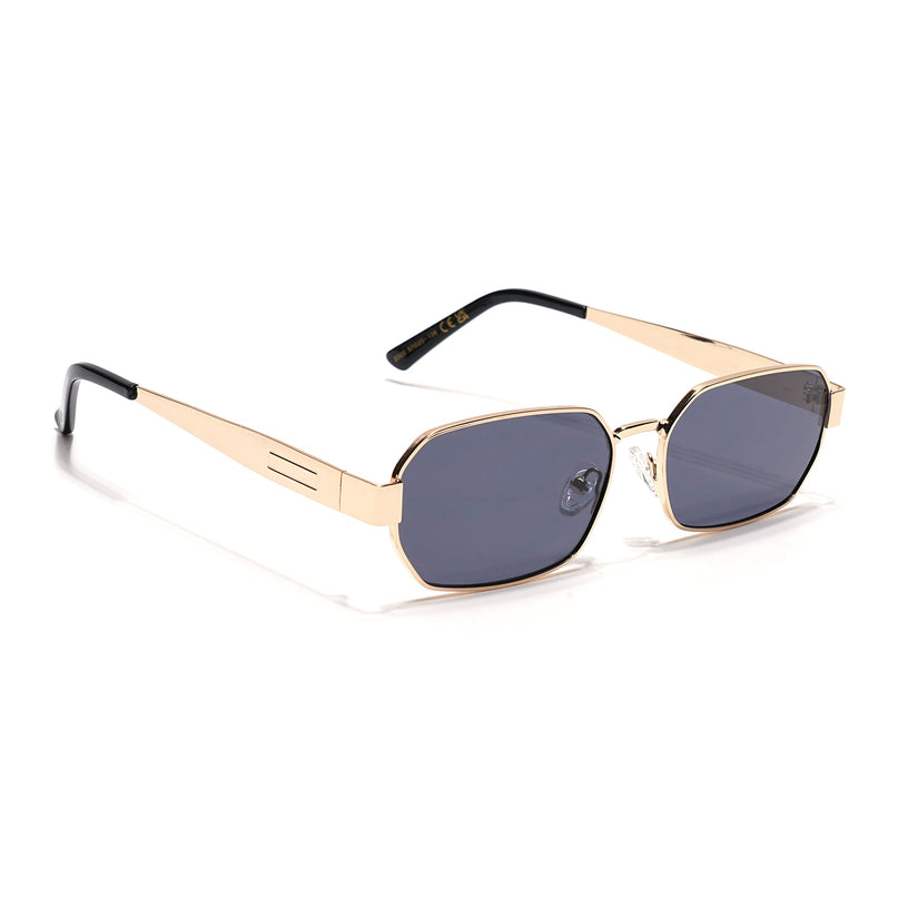Alpha - Golden Rectangle Sunglasses I Blue Lens (2320CL2179)
