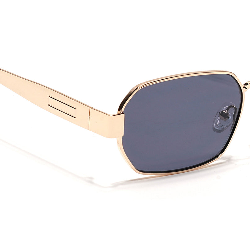 Alpha - Golden Rectangle Sunglasses I Blue Lens (2320CL2179)