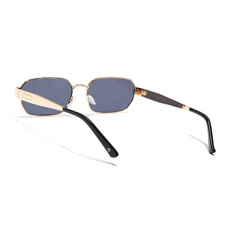 Alpha - Golden Rectangle Sunglasses I Blue Lens (2320CL2179)