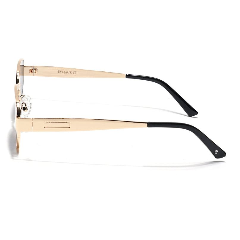 Alpha - Golden Rectangle Sunglasses I Blue Lens (2320CL2179)