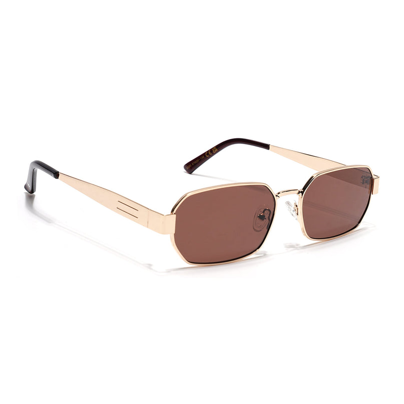 Alpha - Golden Rectangle Sunglasses I Brown Lens (2320CL2180)