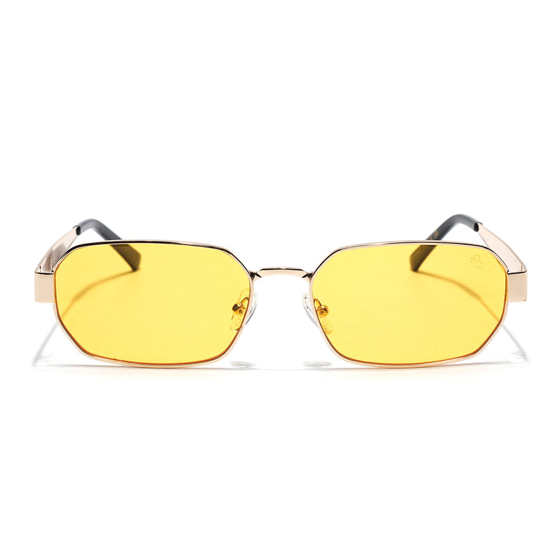 Alpha - Golden Rectangle Sunglasses I Yellow Lens (2320CL2181)