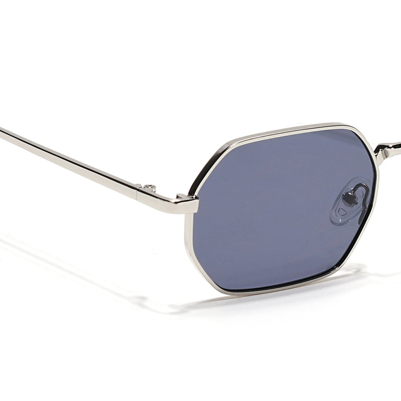 Auralis I Silver Hexagonal Sunglasses - (2321CL2183)
