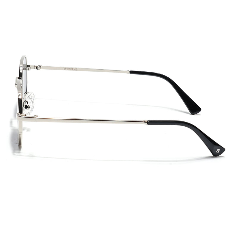 Auralis I Silver Hexagonal Sunglasses - (2321CL2183)