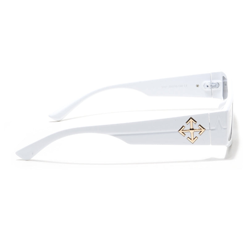 Crasher | White Rectangle Sunglasses - MG3873