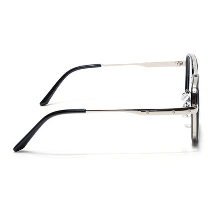Voyage Maverick Silver & Black Wayfarer Eyeglasses for Men & Women - MG5079-C1