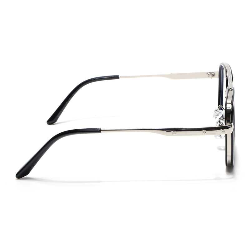 Voyage Maverick Silver & Black Wayfarer Eyeglasses for Men & Women - MG5079-C1