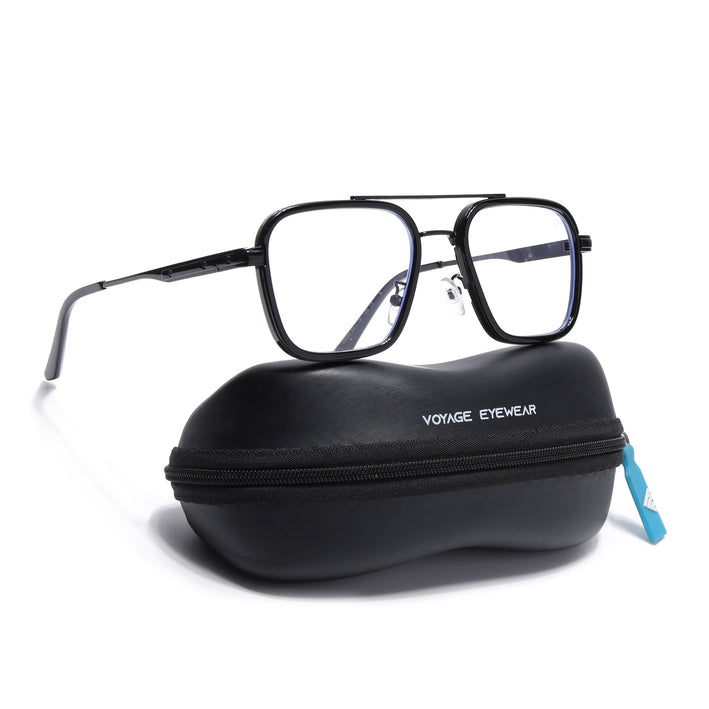 Voyage Maverick Black Wayfarer Eyeglasses for Men & Women - MG5080-C2