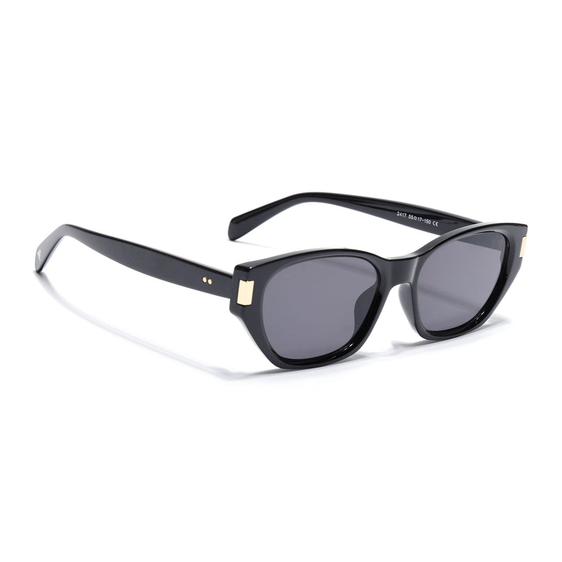 Rectangle Sunglasses for Men & Women (Black Lens | Black Frame - MG7262)