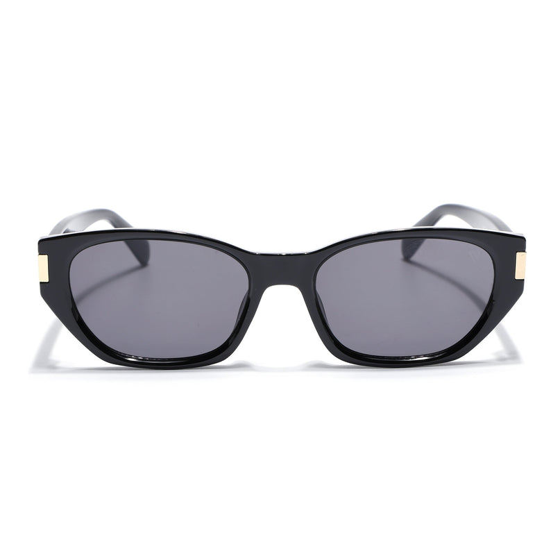 Rectangle Sunglasses for Men & Women (Black Lens | Black Frame - MG7262)