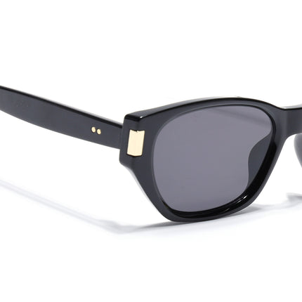 Rectangle Sunglasses for Men & Women (Black Lens | Black Frame - MG7262)