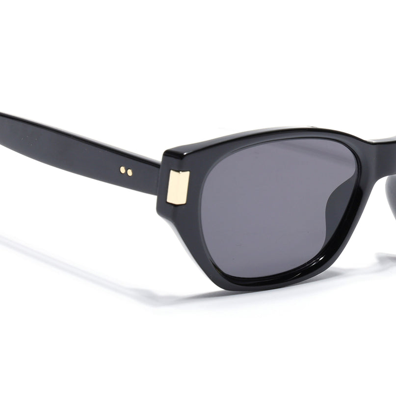 Rectangle Sunglasses for Men & Women (Black Lens | Black Frame - MG7262)
