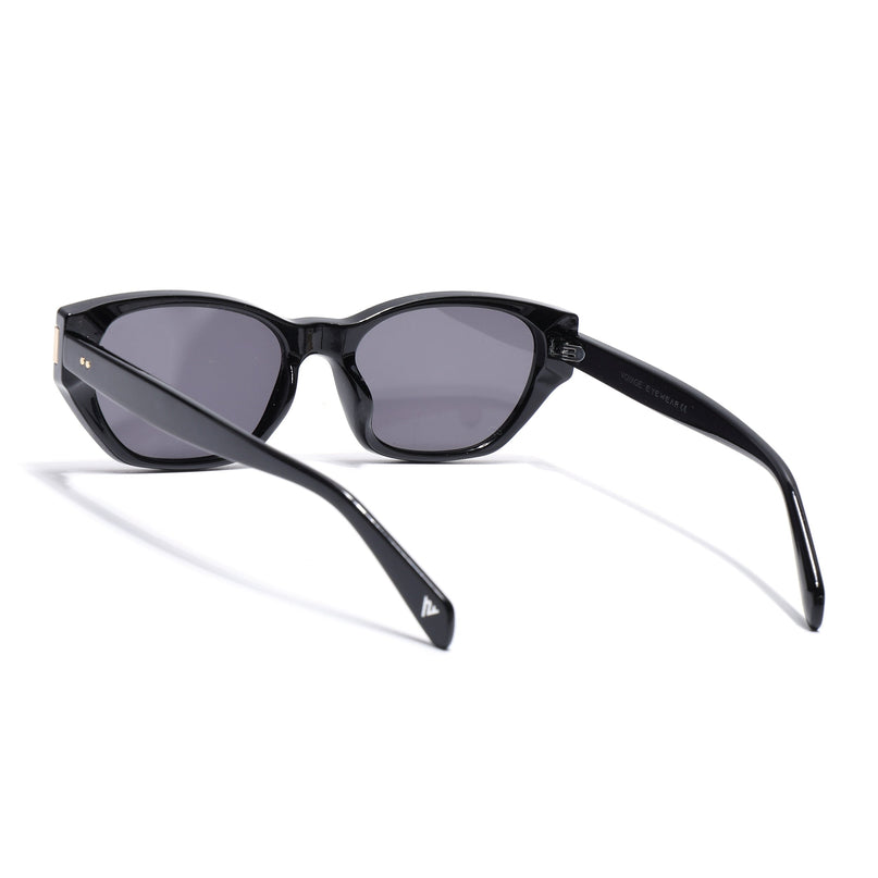 Rectangle Sunglasses for Men & Women (Black Lens | Black Frame - MG7262)