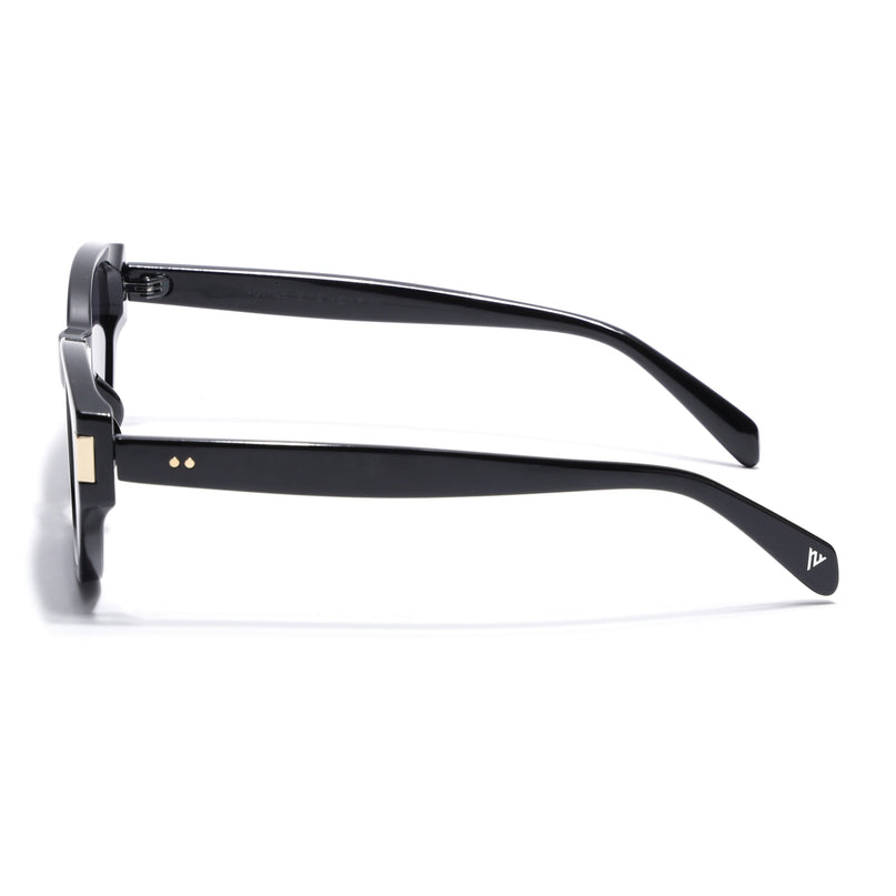 Rectangle Sunglasses for Men & Women (Black Lens | Black Frame - MG7262)