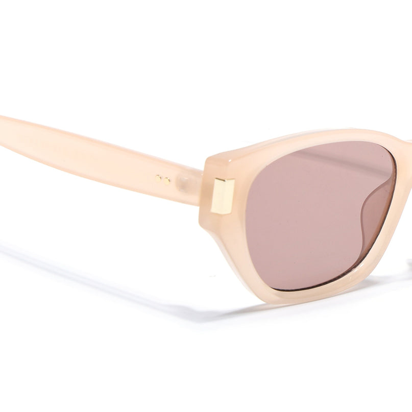 Rectangle Sunglasses for Men & Women (Brown Lens | Light Brown Frame - MG7263)