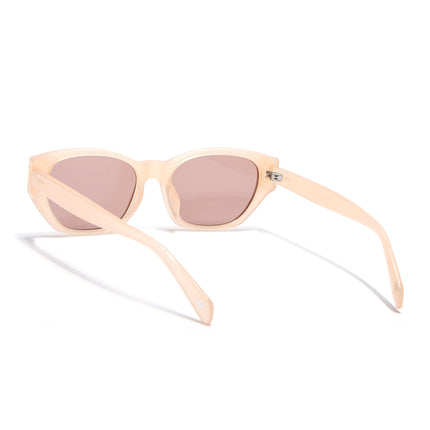 Rectangle Sunglasses for Men & Women (Brown Lens | Light Brown Frame - MG7263)