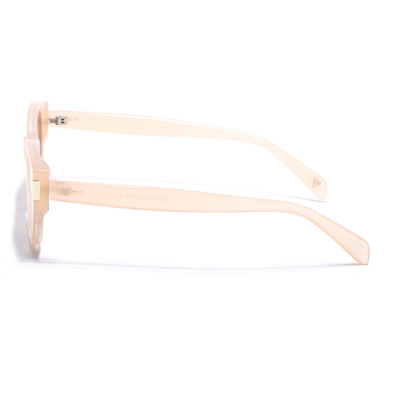 Rectangle Sunglasses for Men & Women (Brown Lens | Light Brown Frame - MG7263)