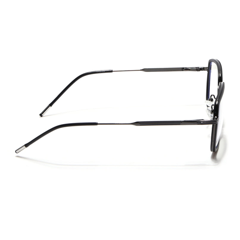 Eyejack Black & Grey Square Eyeglasses for Men & Women (2501FCL1538-C1)