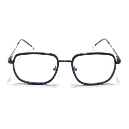 Eyejack Blue & Grey Square Eyeglasses for Men & Women (2501FCL1539-C2)