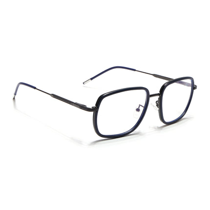 Eyejack Blue & Grey Square Eyeglasses for Men & Women (2501FCL1539-C2)