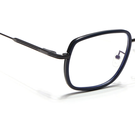Eyejack Blue & Grey Square Eyeglasses for Men & Women (2501FCL1539-C2)