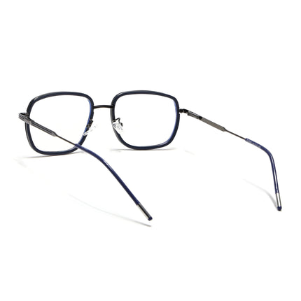 Eyejack Blue & Grey Square Eyeglasses for Men & Women (2501FCL1539-C2)
