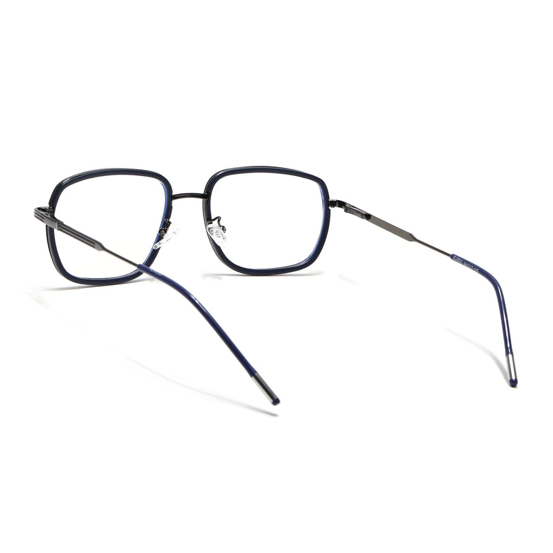 Eyejack Blue & Grey Square Eyeglasses for Men & Women (2501FCL1539-C2)