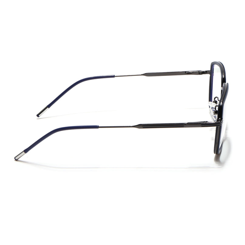 Eyejack Blue & Grey Square Eyeglasses for Men & Women (2501FCL1539-C2)